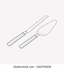 Cake server icon line element. Vector illustration of cake server icon line isolated on clean background for your web mobile app logo design.