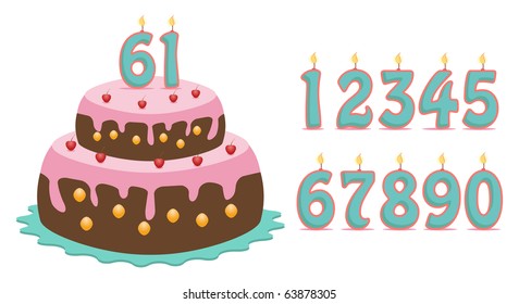 cake with set of number to made all years