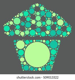 cake shape vector design by color point
