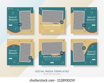 Cake Shop Banner Template For Social Media Post Premium Vector