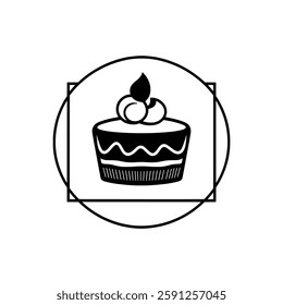 Cake Shop . Delicious Cake Illustration. Perfect for bakeries cafes and dessert shops. This is simple elegant and eyecatching.