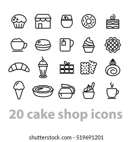 cake shop icons collection