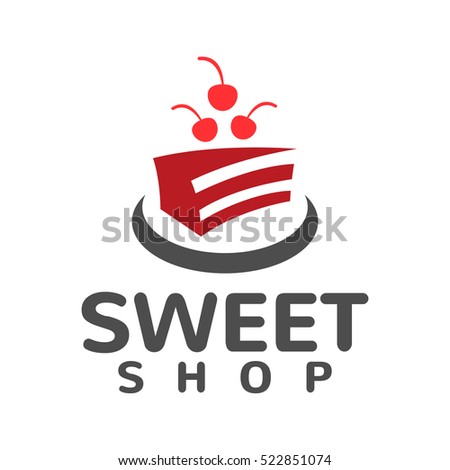 Cake Shop Logo Concept Sweet Shop Stock Vector Royalty Free