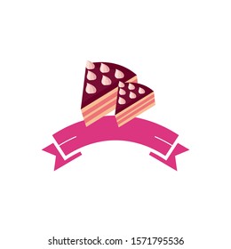 Cake Shop Logo Design. Baking and Bakery House Emblem Vector