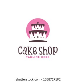 Cake Shop logo designs vector, Sweet Swoop logo designs vector, Pink Cake logo template