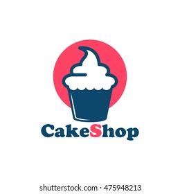 cake shop logo. fresh pastries, pastry, tasty and original.