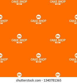 Cake shop pattern vector orange for any web design best