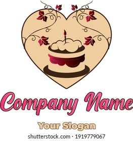 Diseño del logo vectorial de la tienda de pasteles para empresas