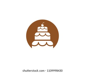 Cake sign icon vector illustration design template 