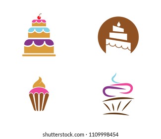 Cake sign icon vector illustration design template 