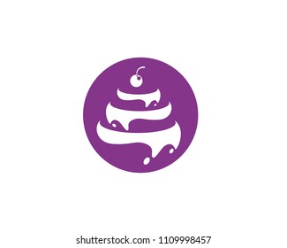 Cake sign icon vector illustration design template 