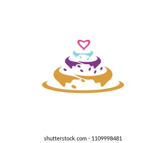 Cake sign icon vector illustration design template 