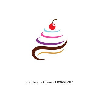 Cake sign icon vector illustration design template 