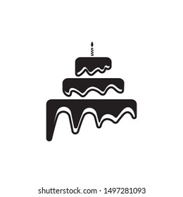 Cake sign icon vector illustration design template