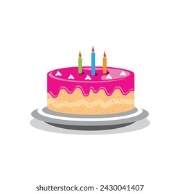 Cake sign icon vector illustration design template 