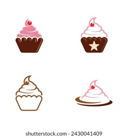 Cake sign icon vector illustration design template 