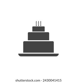 Cake sign icon vector illustration design template 