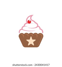 Cake sign icon vector illustration design template 