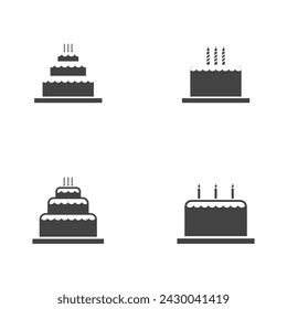 Cake sign icon vector illustration design template 