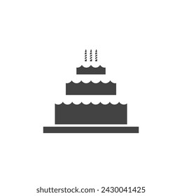 Cake sign icon vector illustration design template 