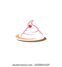 Cake sign icon vector illustration design template 