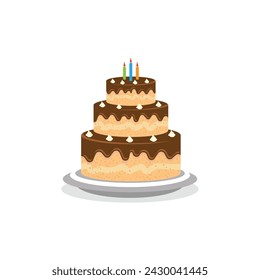 Cake sign icon vector illustration design template 