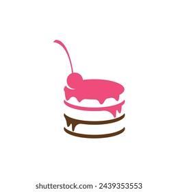Cake sign icon vector illustration design template 