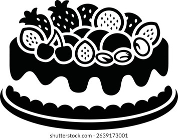 Cake silhouette vector design art and illustration.