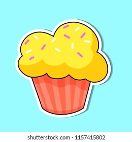 Cake of simple color illustrations