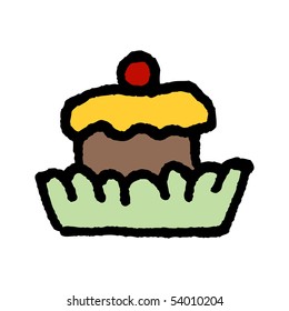 Cake sketch. Vector