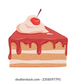 cake slice delicious icon isolated