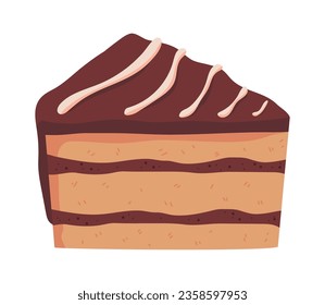 cake slice dessert icon isolated