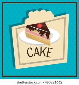 cake slice dessert isolated