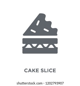 Cake slice icon. Cake slice design concept from Birthday and Party collection. Simple element vector illustration on white background.