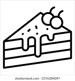 Cake Slice Icon Element For Design