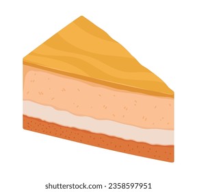 cake slice icon isolated vector