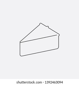 cake slice icon sign signifier vector