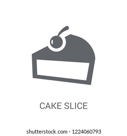 Cake Slice Icon. Trendy Cake Slice Logo Concept On White Background From Birthday Party And Wedding Collection. Suitable For Use On Web Apps, Mobile Apps And Print Media.