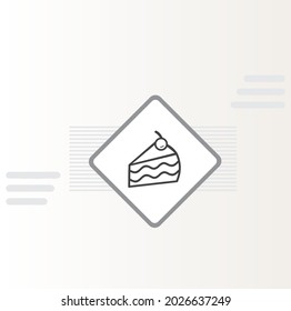 cake slice icon vector design