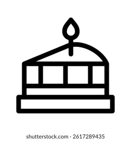 Cake Slice Icon Vector Symbol Design Illustration
