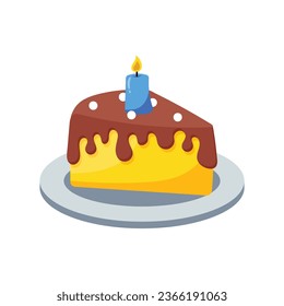 Cake slice vector colorful stickers Icon Design illustration. EPS 10 File