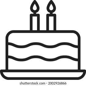 Kuchen Sie ein kleines Symbol Vektorbild. Kann auch für körperliche Fitness eingesetzt werden. Geeignet für mobile Apps, Web-Apps und Printmedien.