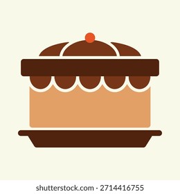 Cake smart trendy colorful vector handsome design useful Illustration colorful background.eps