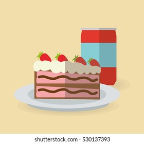 Cake and soda design