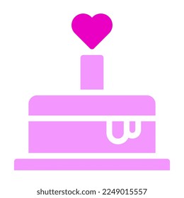 cake solid pink valentine illustration vector and logo new year icon perfect. Icon sign from modern collection for web. Nice design perfect.