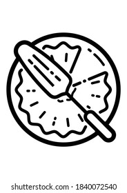 Cake Spatula  Flat Icon Isolated On White Background