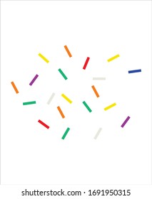 Cake sprinkles vector on a white background