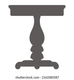 Cake stand in flat icon style. Empty tray for fruit and desserts. Vector silhouette