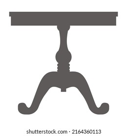 Cake stand in flat icon style. Empty tray for fruit and desserts. Vector silhouette