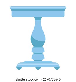 Cake stand in flat icon style. Empty tray for fruit and desserts. Vector illustration